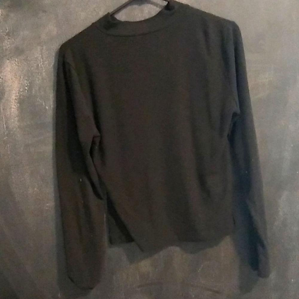 🥀Long black top with short turtleneck🥀